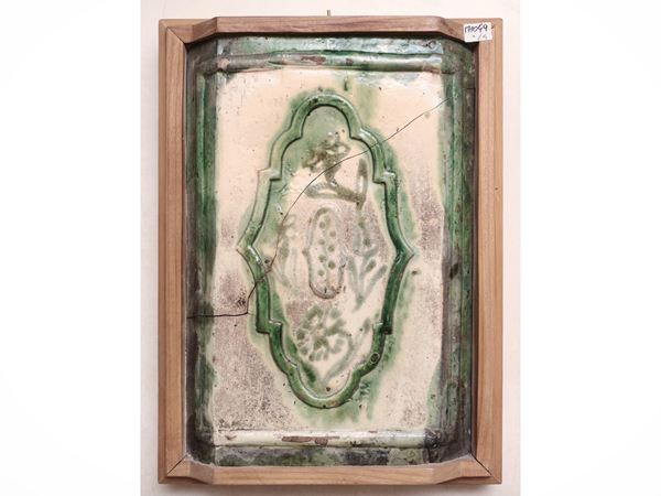 Due formelle in maiolica