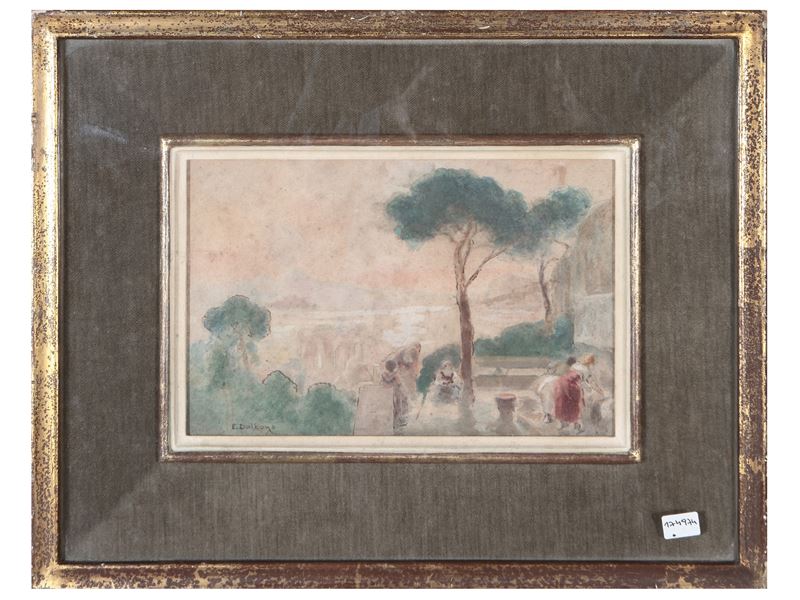 Paesaggio napoletano con acquaiole