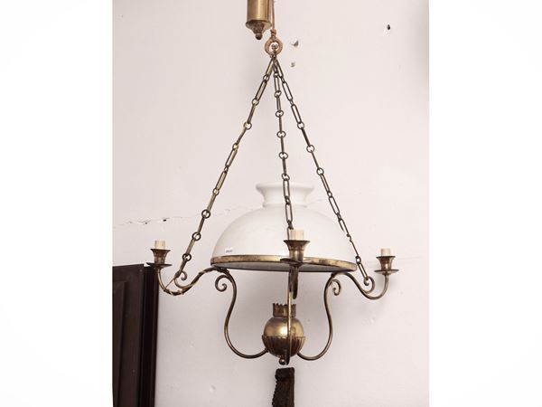 Piccolo lampadario in ottone