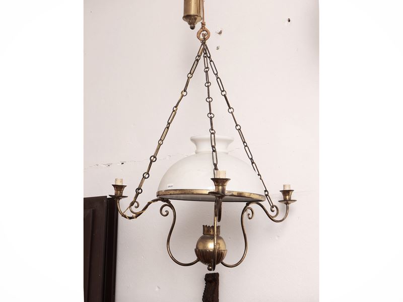 Piccolo Lampadario in Ottone