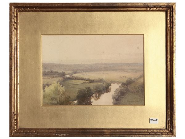 Ernest Albert Chadwick - Paesaggio fluviale