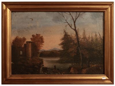 Paesaggio Fluviale con Personaggi