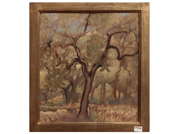 Valentino Ghiglia - Paesaggio alberato