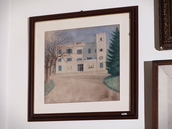 Giorgio Kienerk - Veduta di villa