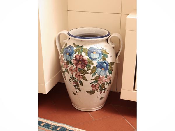 Due vasi in terracotta smaltata