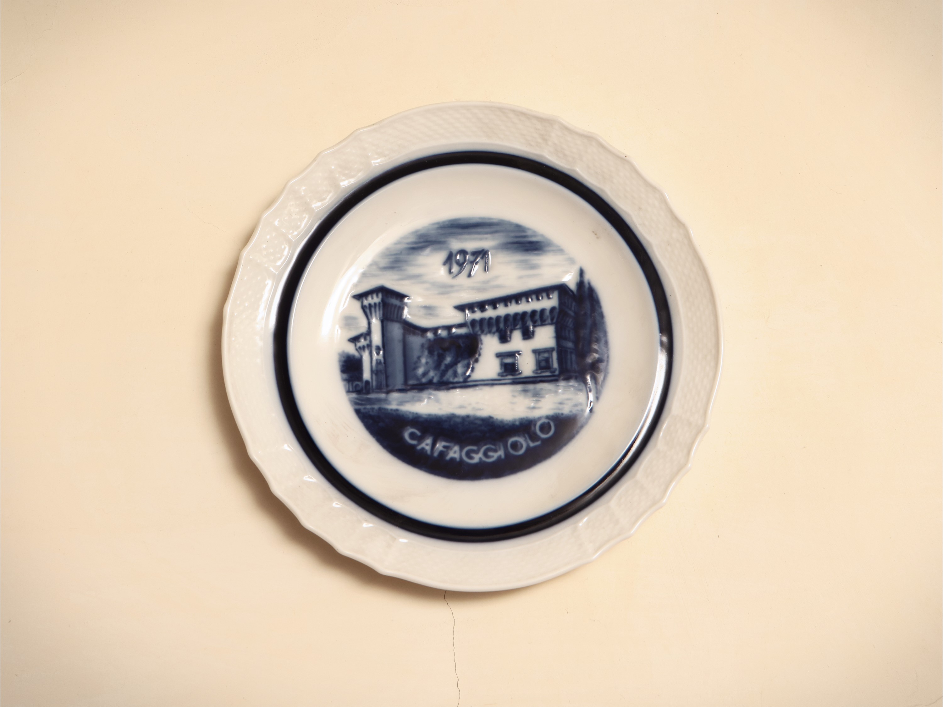 Serie di Sette Piattini in Porcellana, le Ville Fiorentine, Richard Ginori