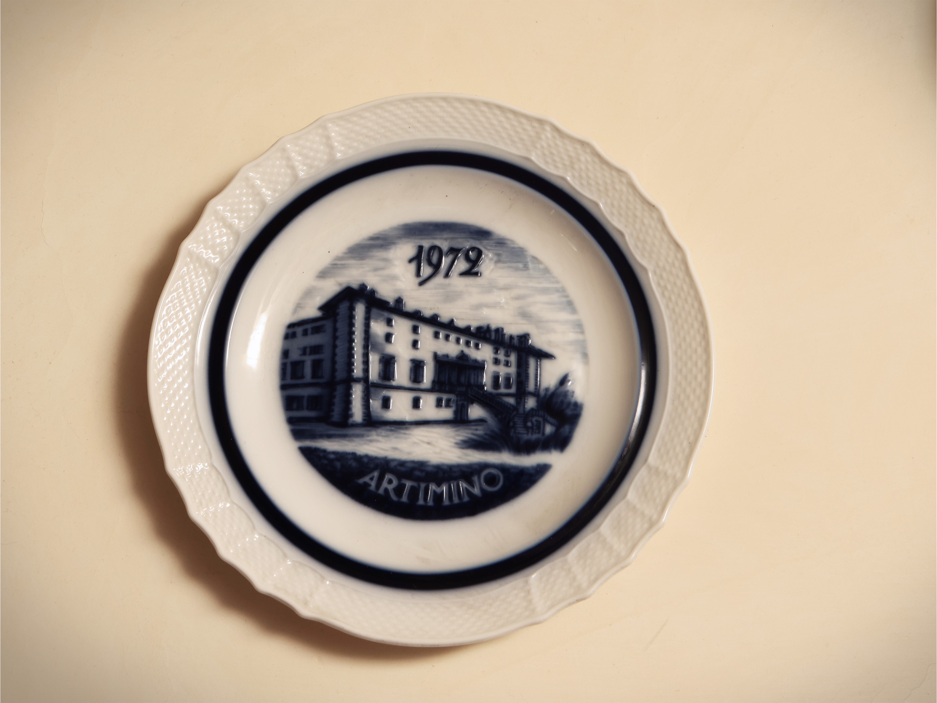 Serie di Sette Piattini in Porcellana, le Ville Fiorentine, Richard Ginori