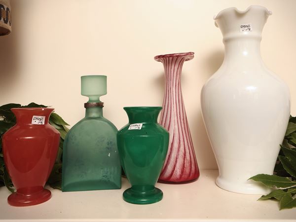 Assortimento di vasi da fiori in vetro
