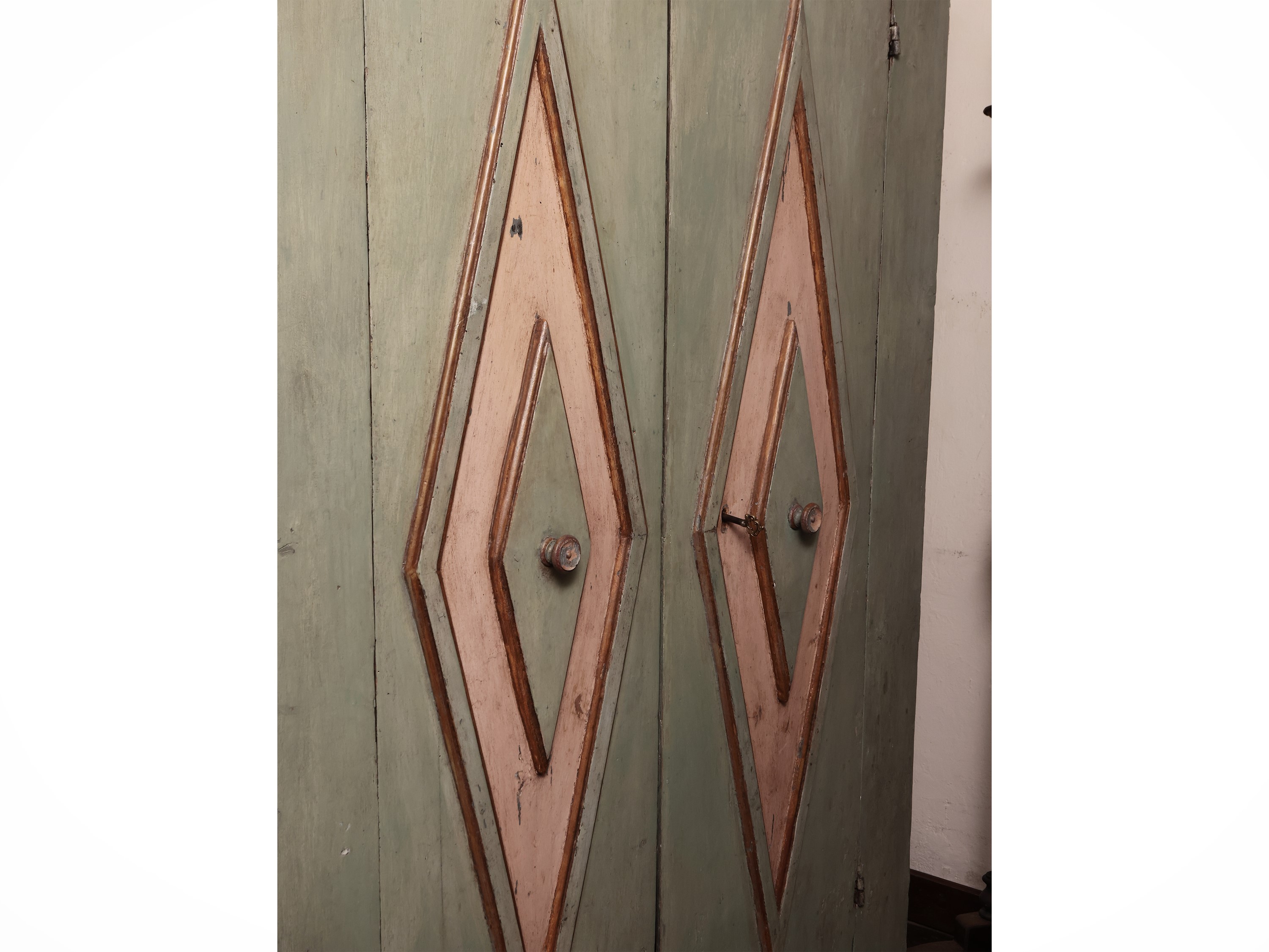 Armadio in Legno Tenero Dipinto Verde Acqua