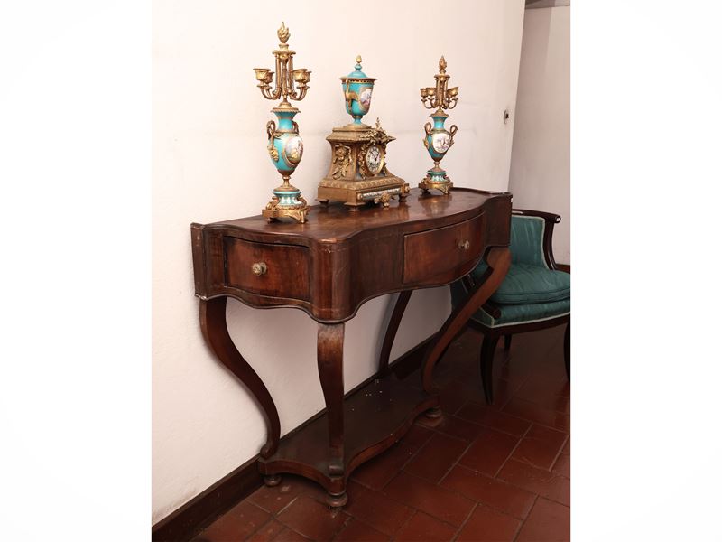 Tavolo a Muro-console in Noce