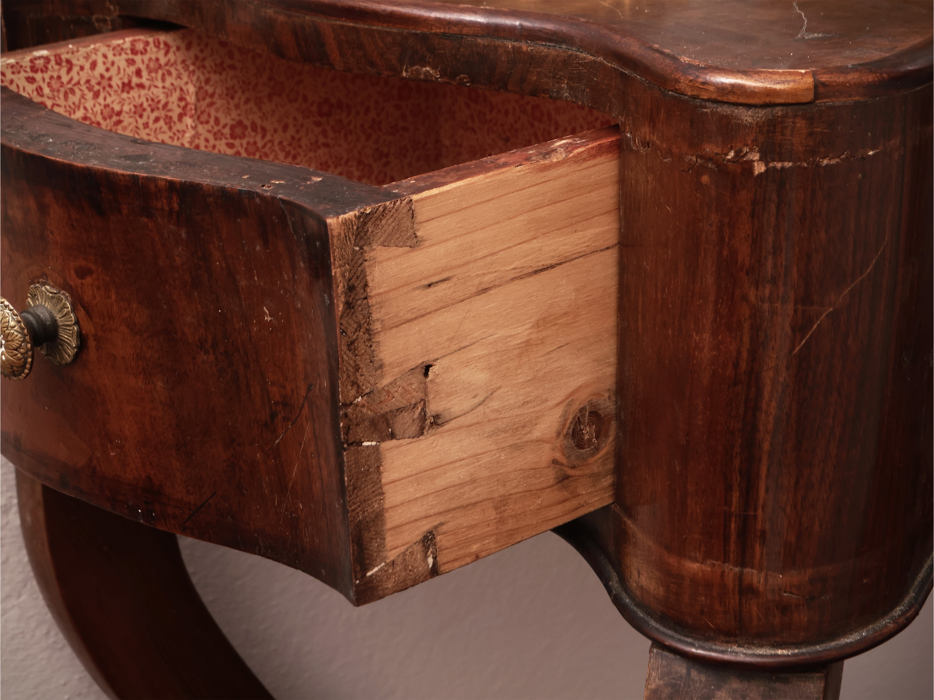 Tavolo a Muro-console in Noce