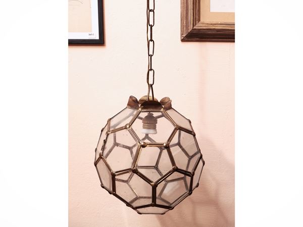 Lanterna in vetro e ottone