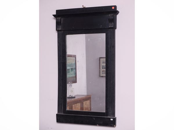 Specchiera con cornice in legno ebanizzato