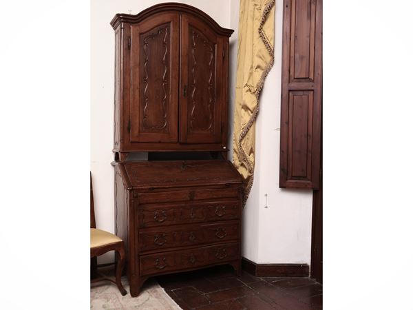 Cassettone a ribalta con alzata