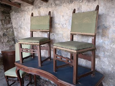 Coppia di Seggioloni in Noce
