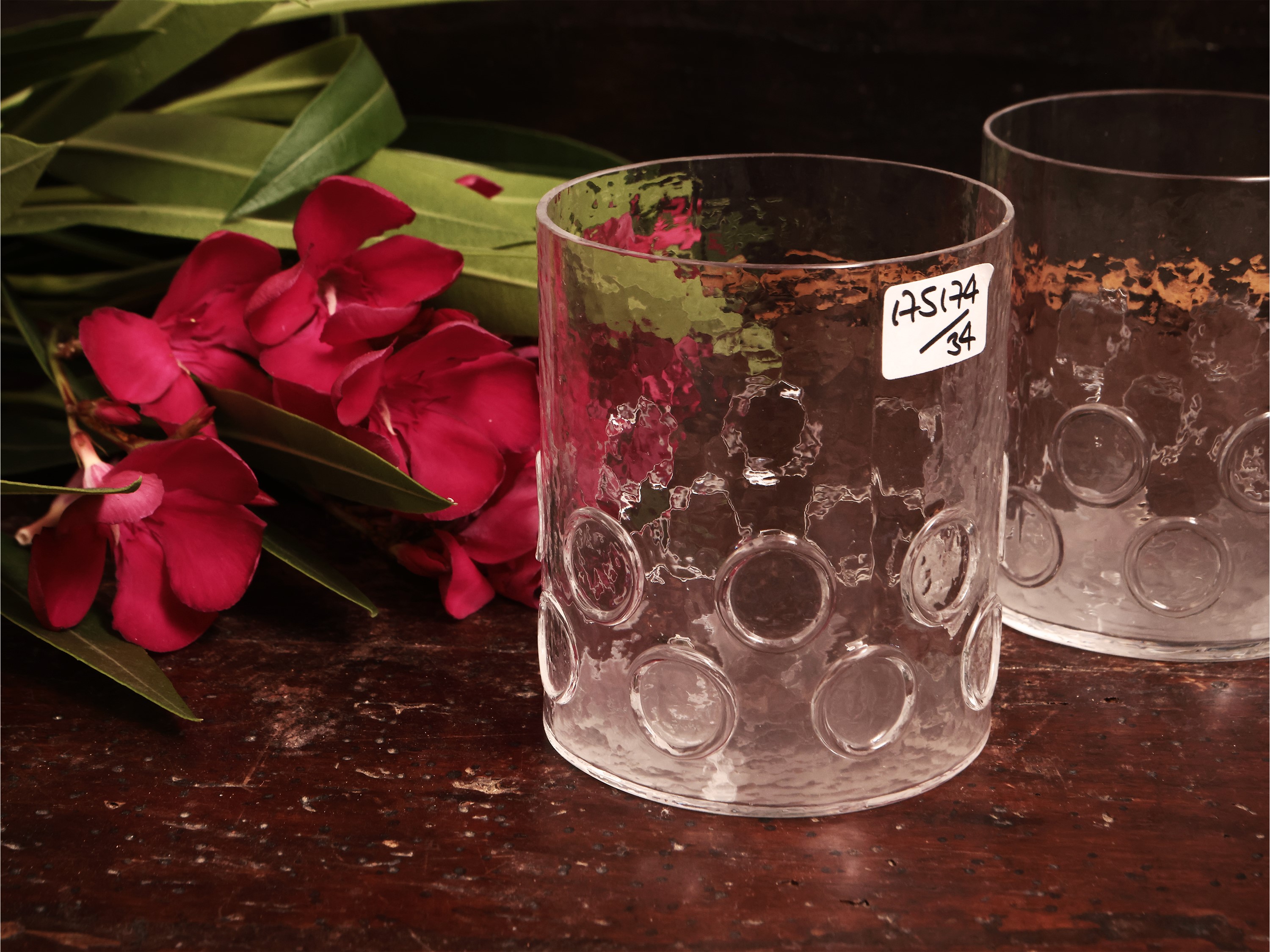 Serie di Bicchieri Tumbler in Cristallo Soffiato