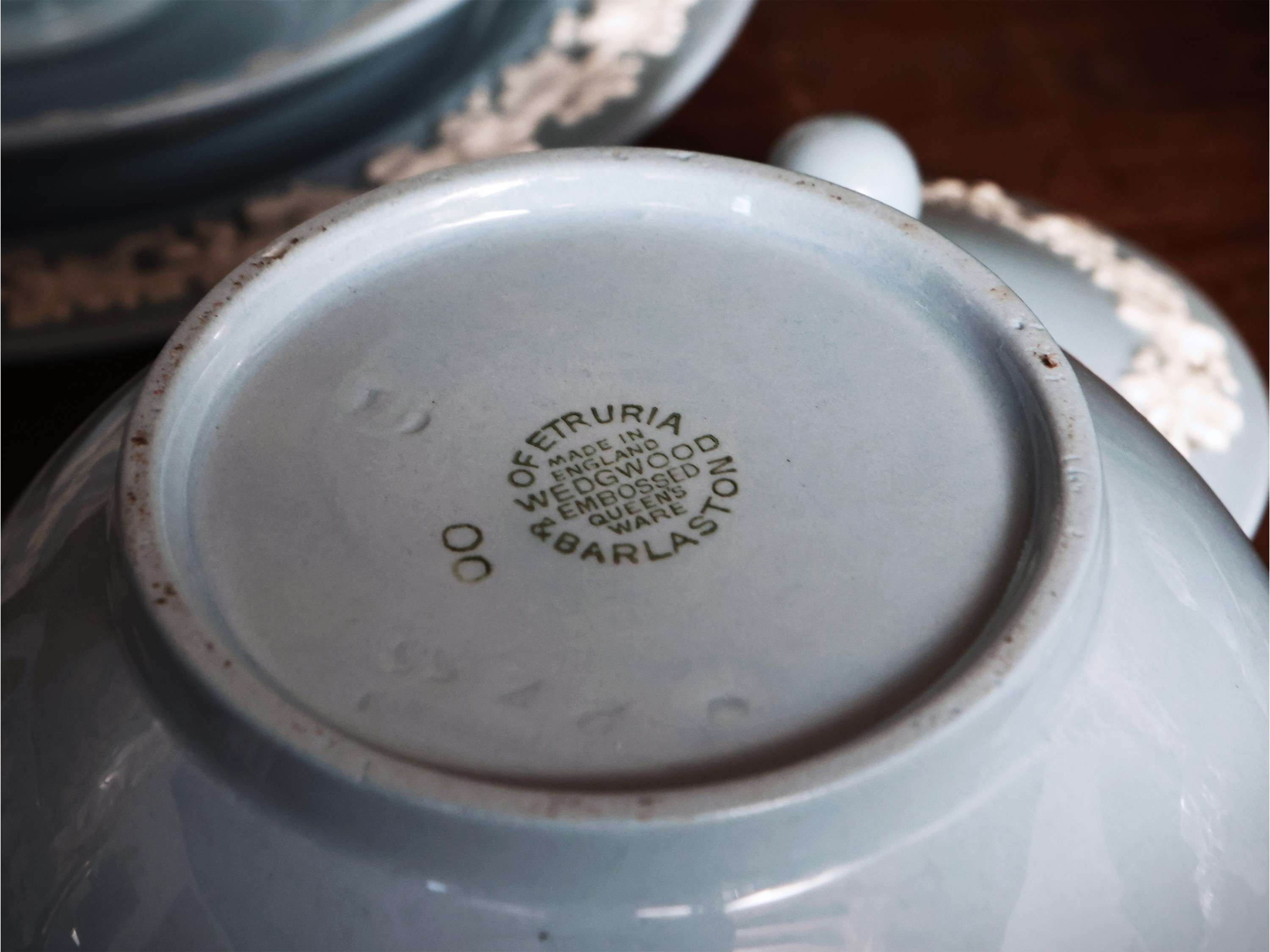 Set per Servire Dolci e Pasticcini in Porcellana Azzurra, Wedgwood
