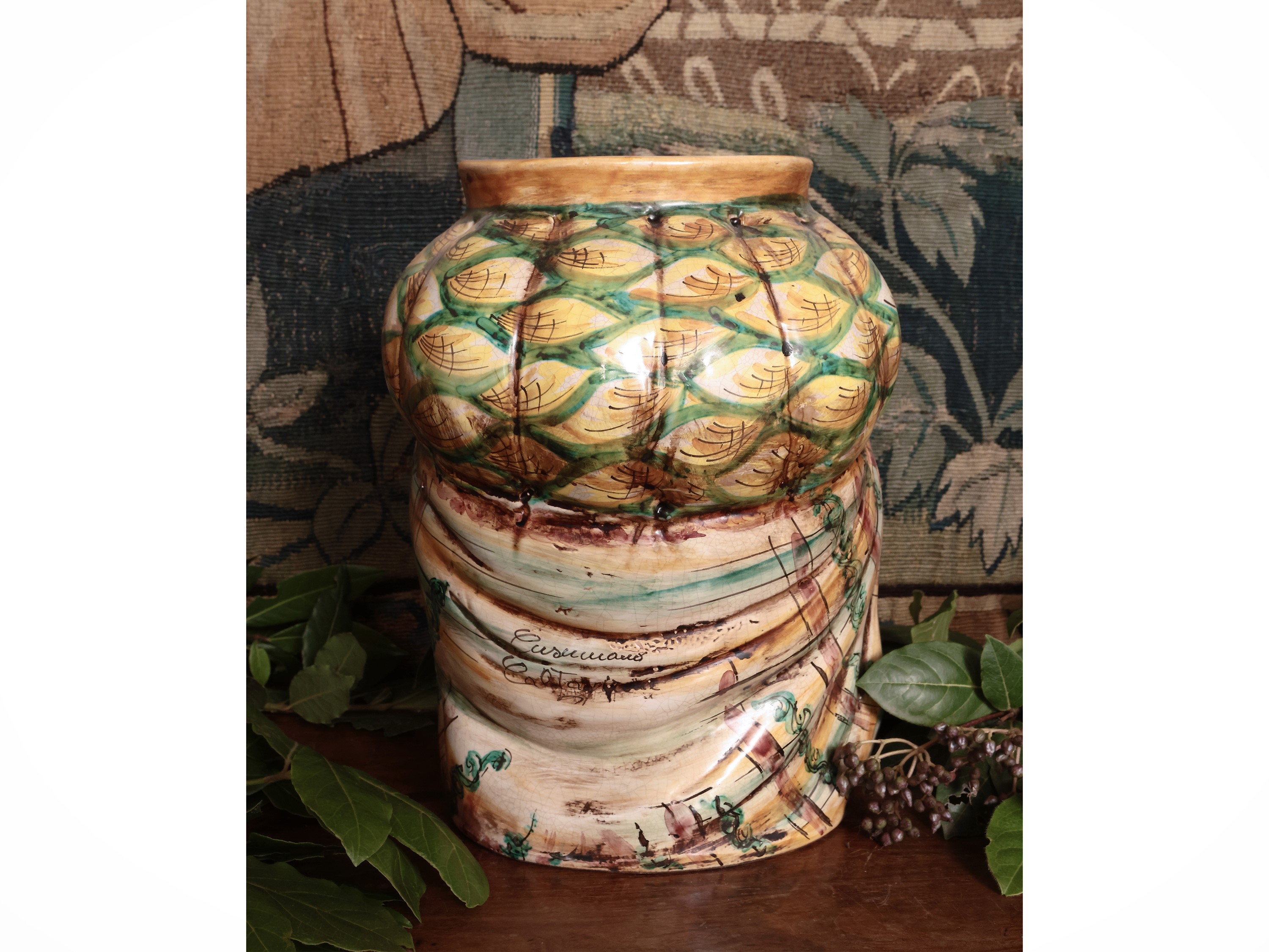 Vaso Antropomorfo in Ceramica Policroma