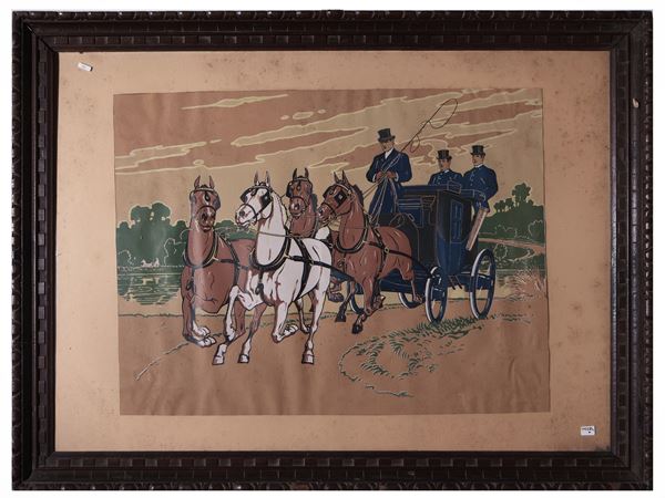 Paesaggio con carrozza