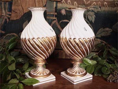 Coppia di Vasi in Ceramica, Zaccagnini Firenze
