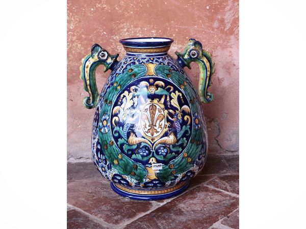 Grande vaso in maiolica, Cantagalli