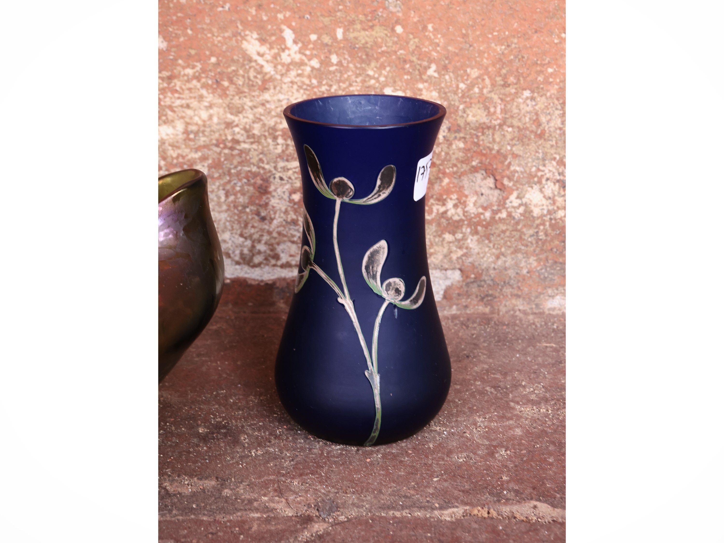 Vaso in Vetro Verde Iridescente