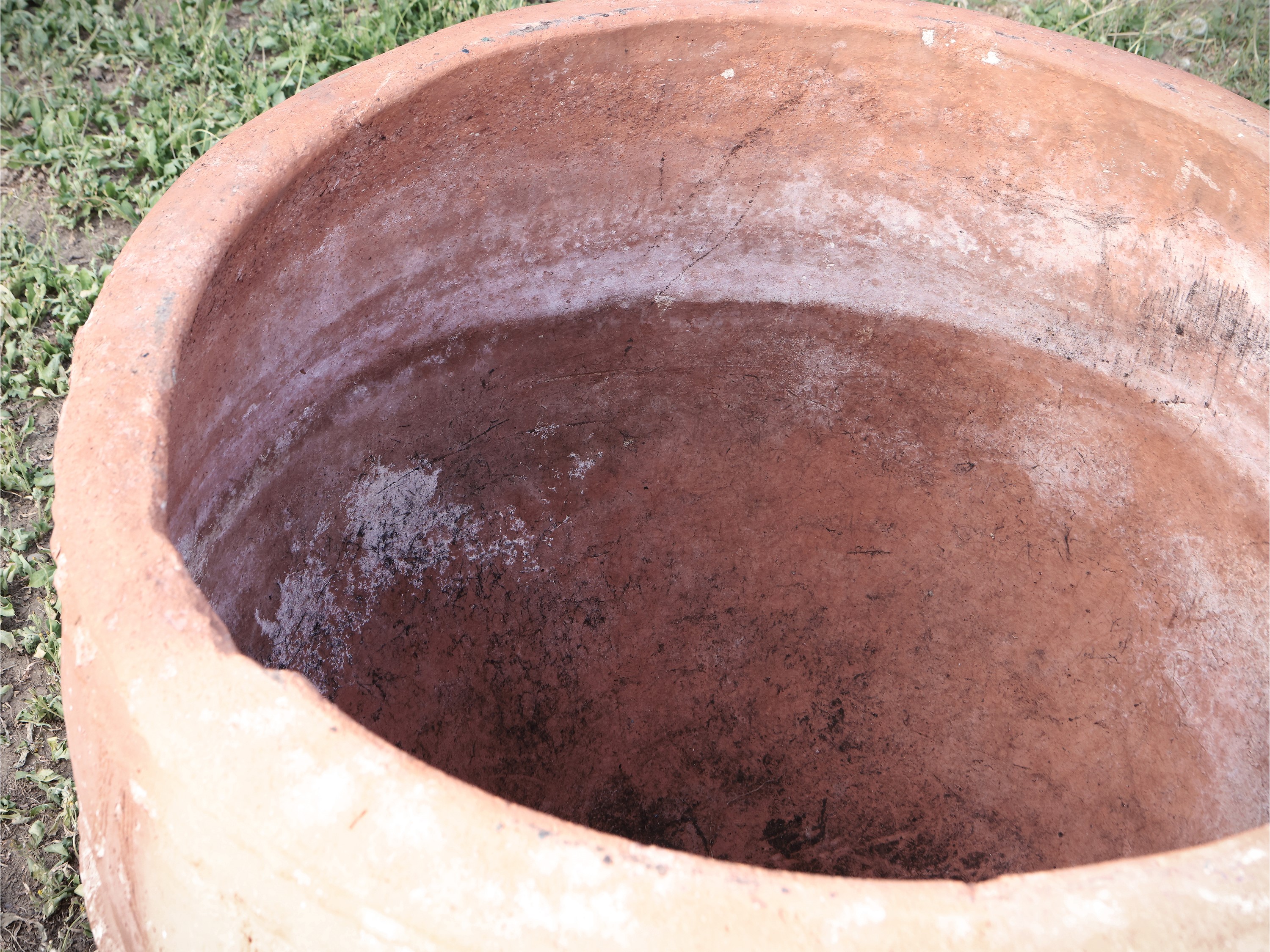 Vaso a Conca D'epoca in Terracotta