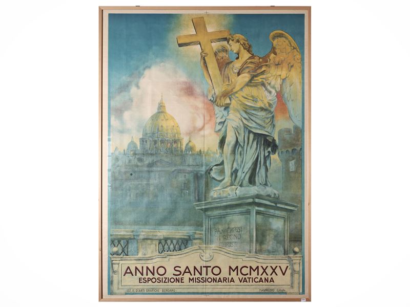 Maurizio Rava - Anno Santo 1925 - Espozione missionaria vaticana, affiche