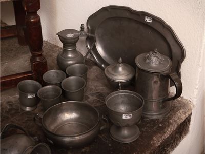 Lotto di Accessori per la Tavola in Peltro