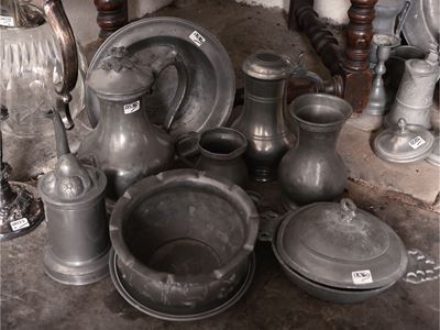 Miscellanea di Accessori per la Tavola in Peltro