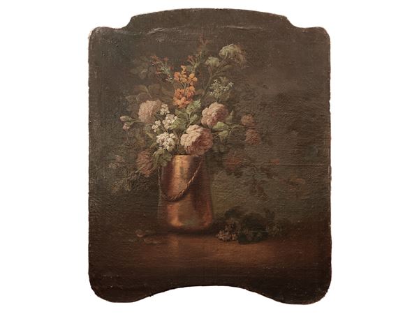 Scuola francese della fine del XIX/inizio del XX secolo - Vasi con trionfi di fiori
