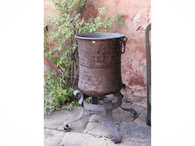 Grande bacile in rame d'epoca