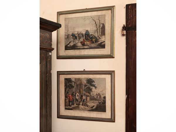Giuseppe Zocchi - Gennaio e Agosto