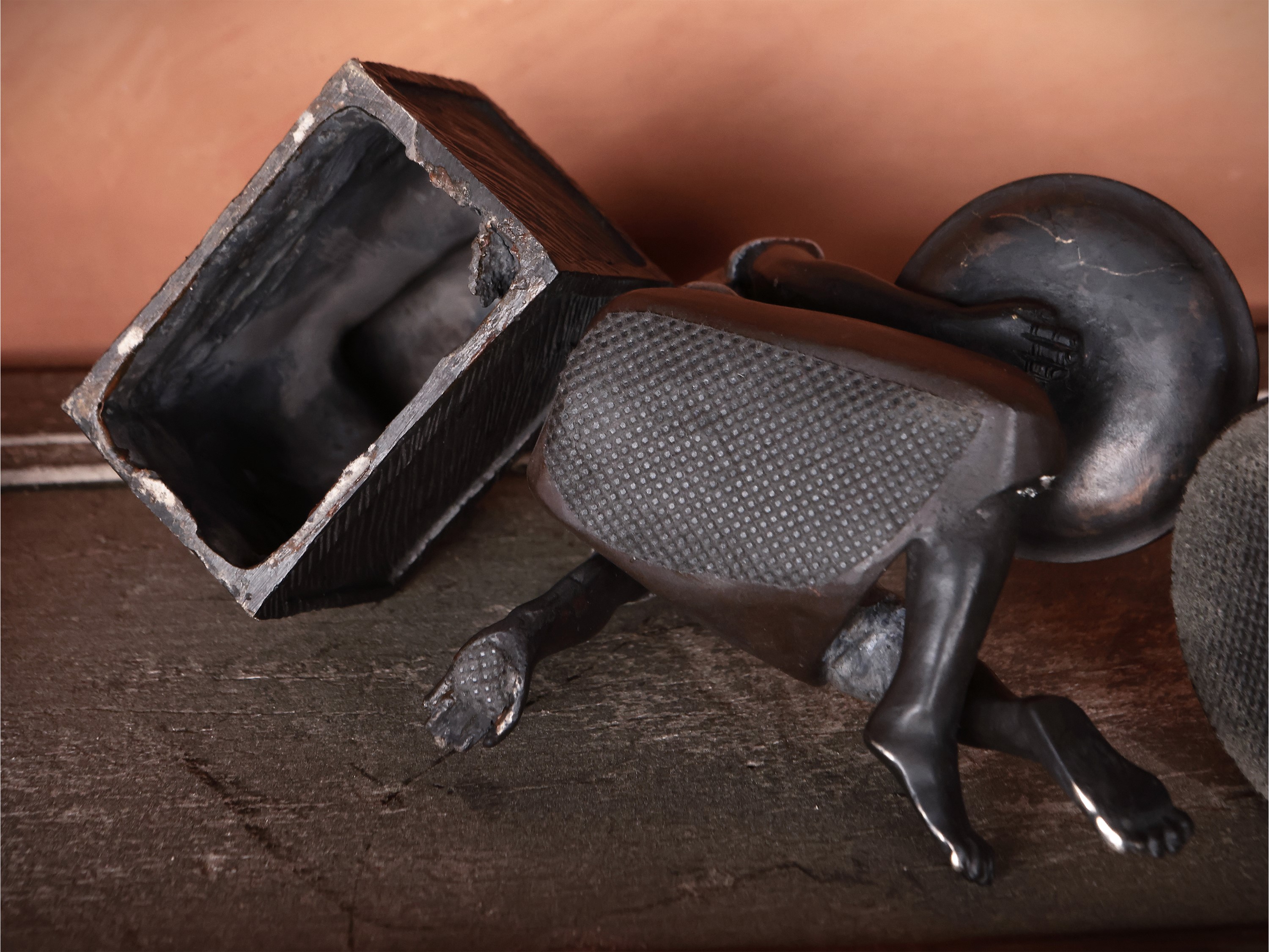 Tre piccoli mori in metallo laccato