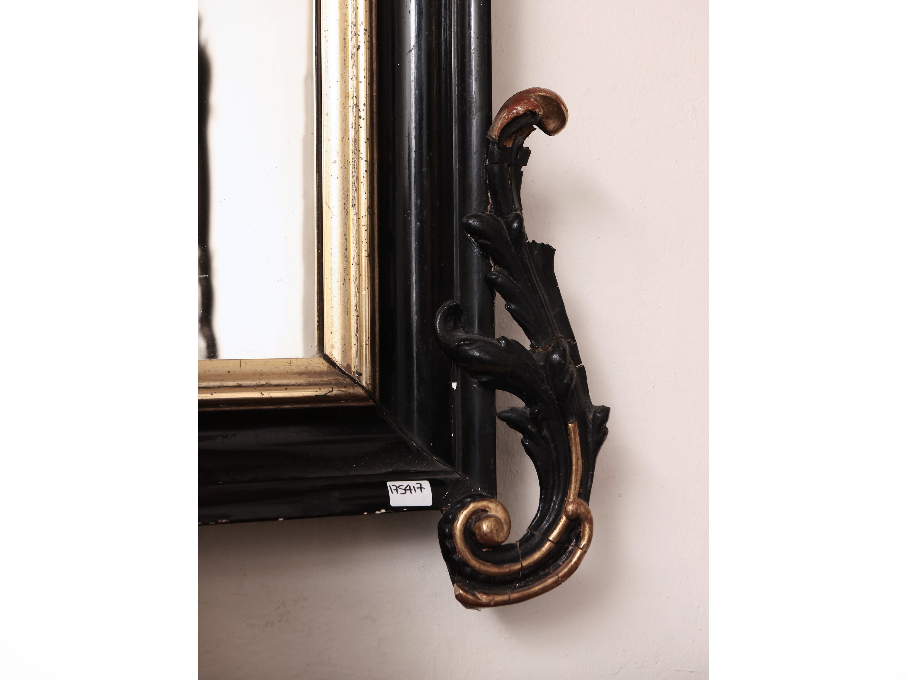 Specchiera con Cornice in Legno Ebanizzato
