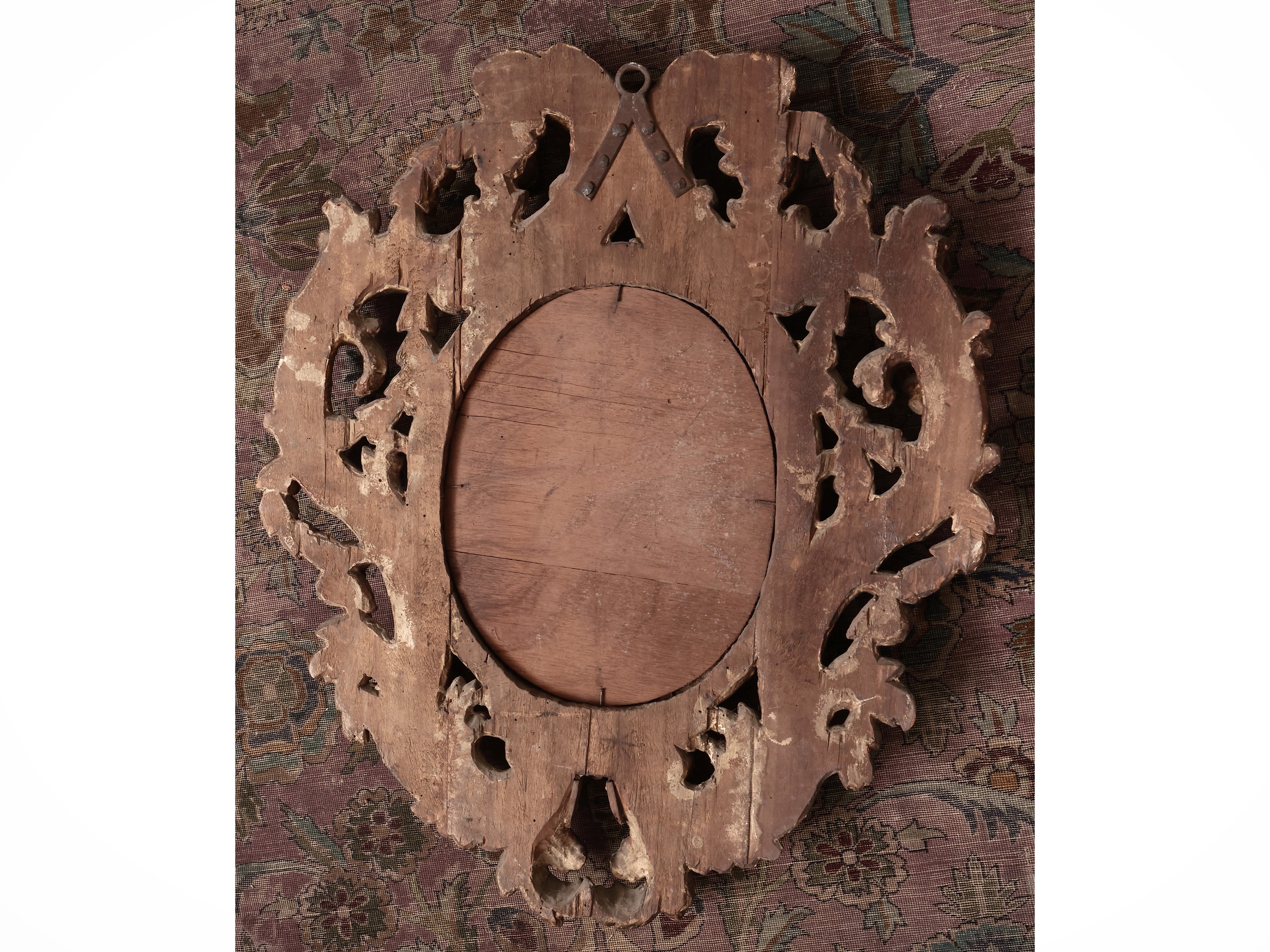 Piccola Specchiera con Cornice in Legno Dorato