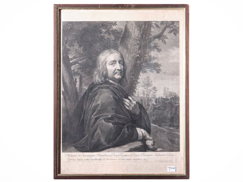 Gerard Edelinck - Ritratto di Philippe De Champaigne