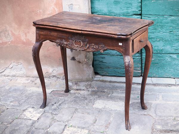 Tavolino console in noce