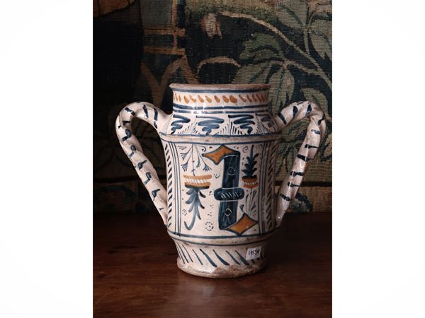 Alberello biansato in maiolica