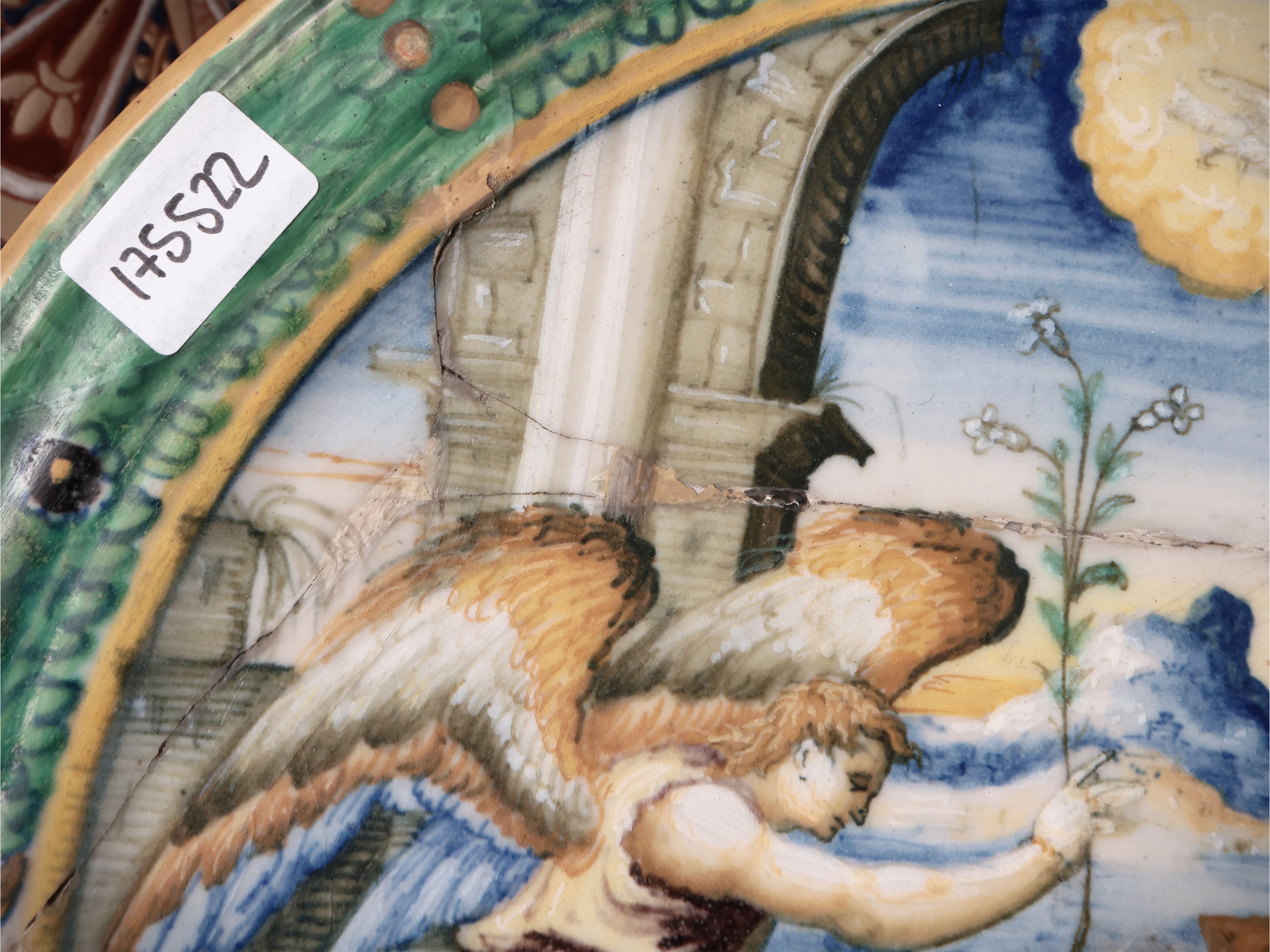 Tagliere in Maiolica per Servito da Puerpera, Bottega Fontana