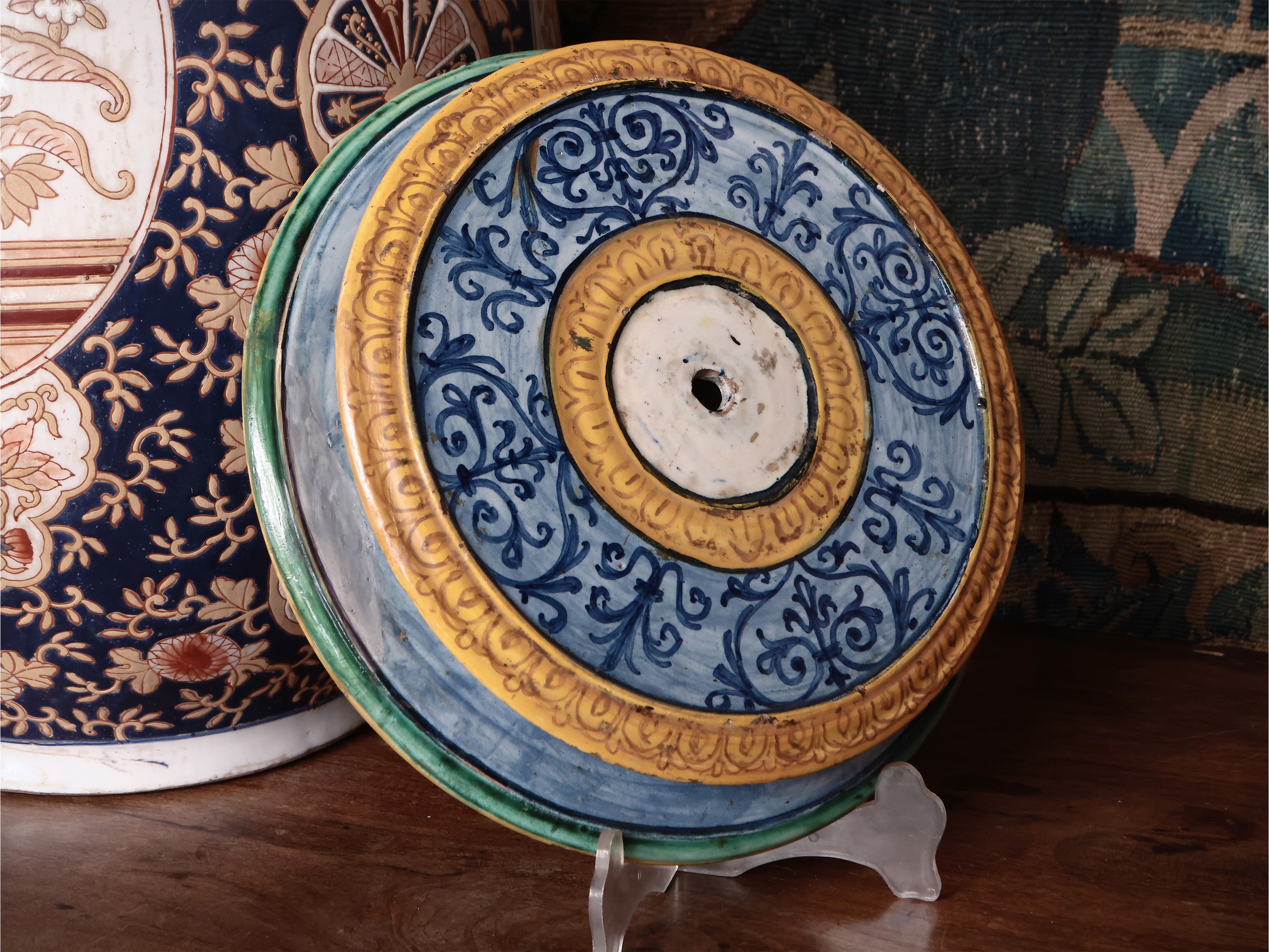 Tagliere in Maiolica per Servito da Puerpera, Bottega Fontana