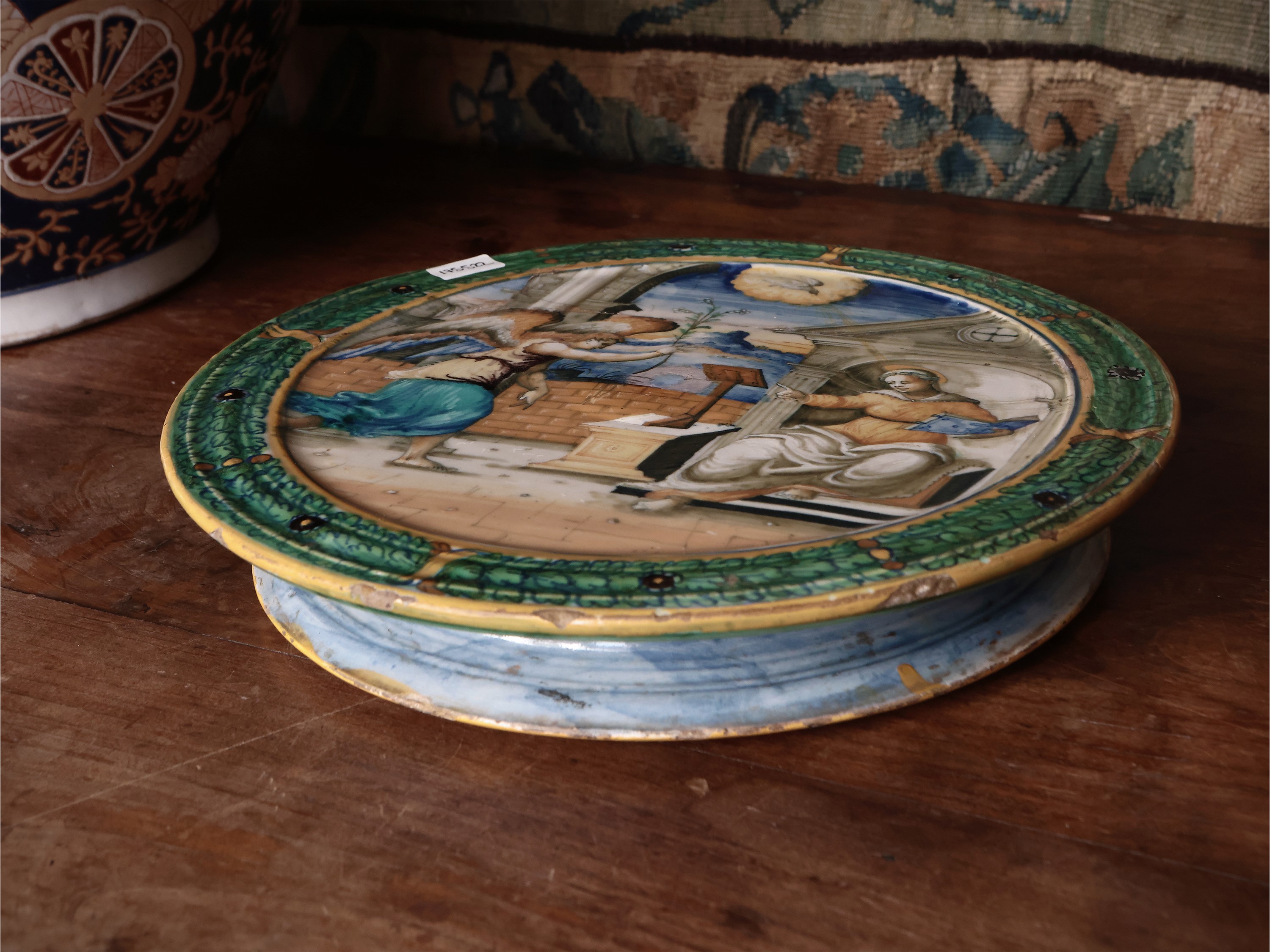 Tagliere in Maiolica per Servito da Puerpera, Bottega Fontana