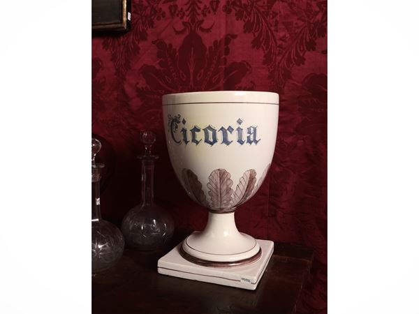 Vaso da farmacia in terracotta invetriata