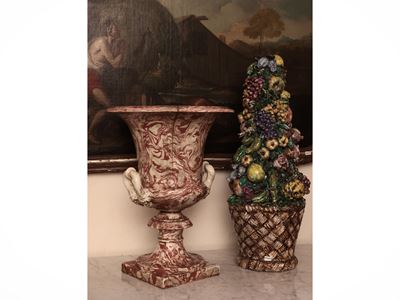 Vaso Mediceo in Terracotta Invetriata