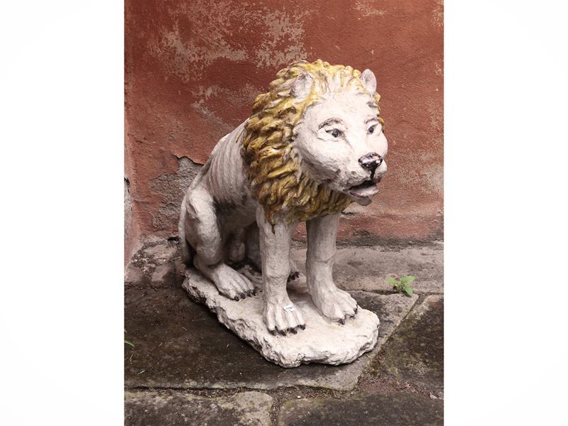 Leone in Terracotta Invetriata