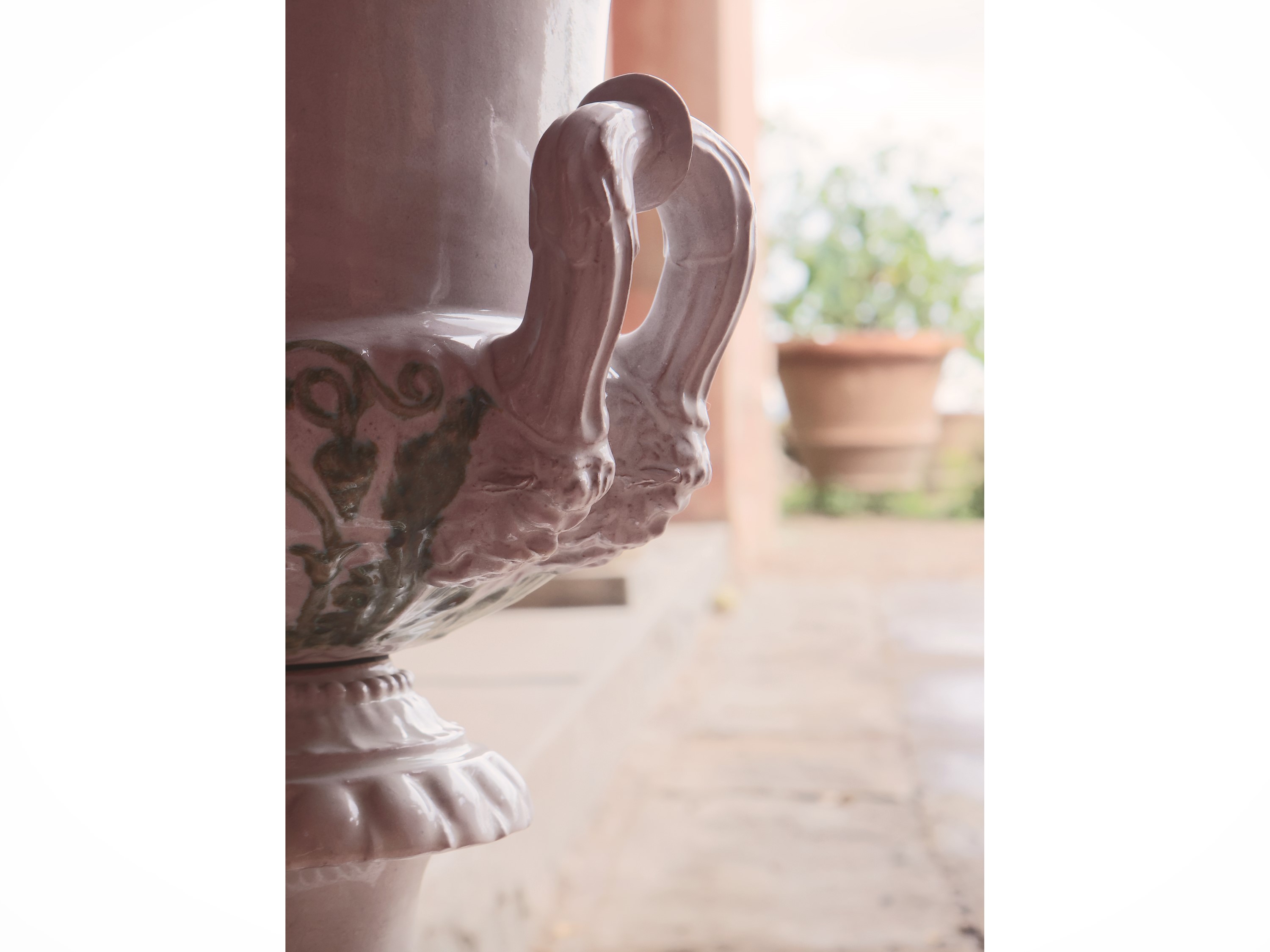 Vaso Mediceo in Terracotta Invetriata