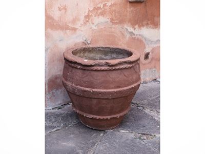 Vaso a Conca D'epoca in Terracotta