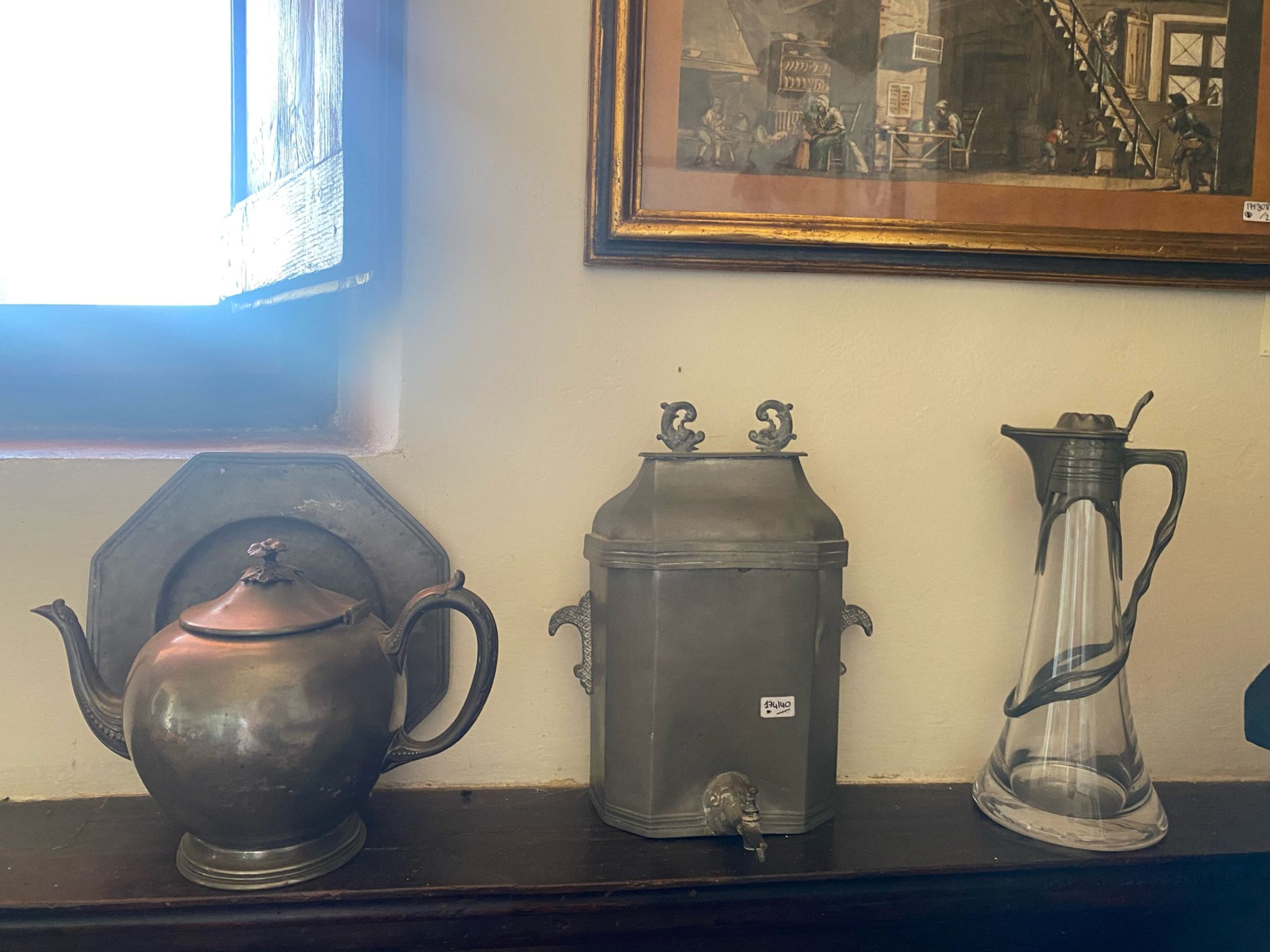 Collezione di oggetti in peltri, XIX/XX secolo