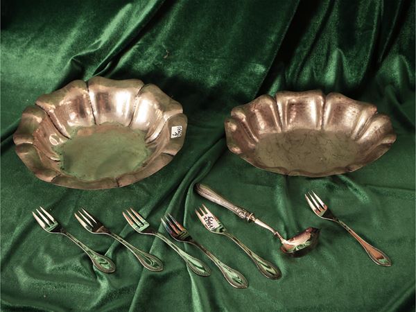 Lot of silverware  - Auction A country house near Crema: a collection of 19th century paintings - Maison Bibelot - Casa d'Aste Firenze - Milano