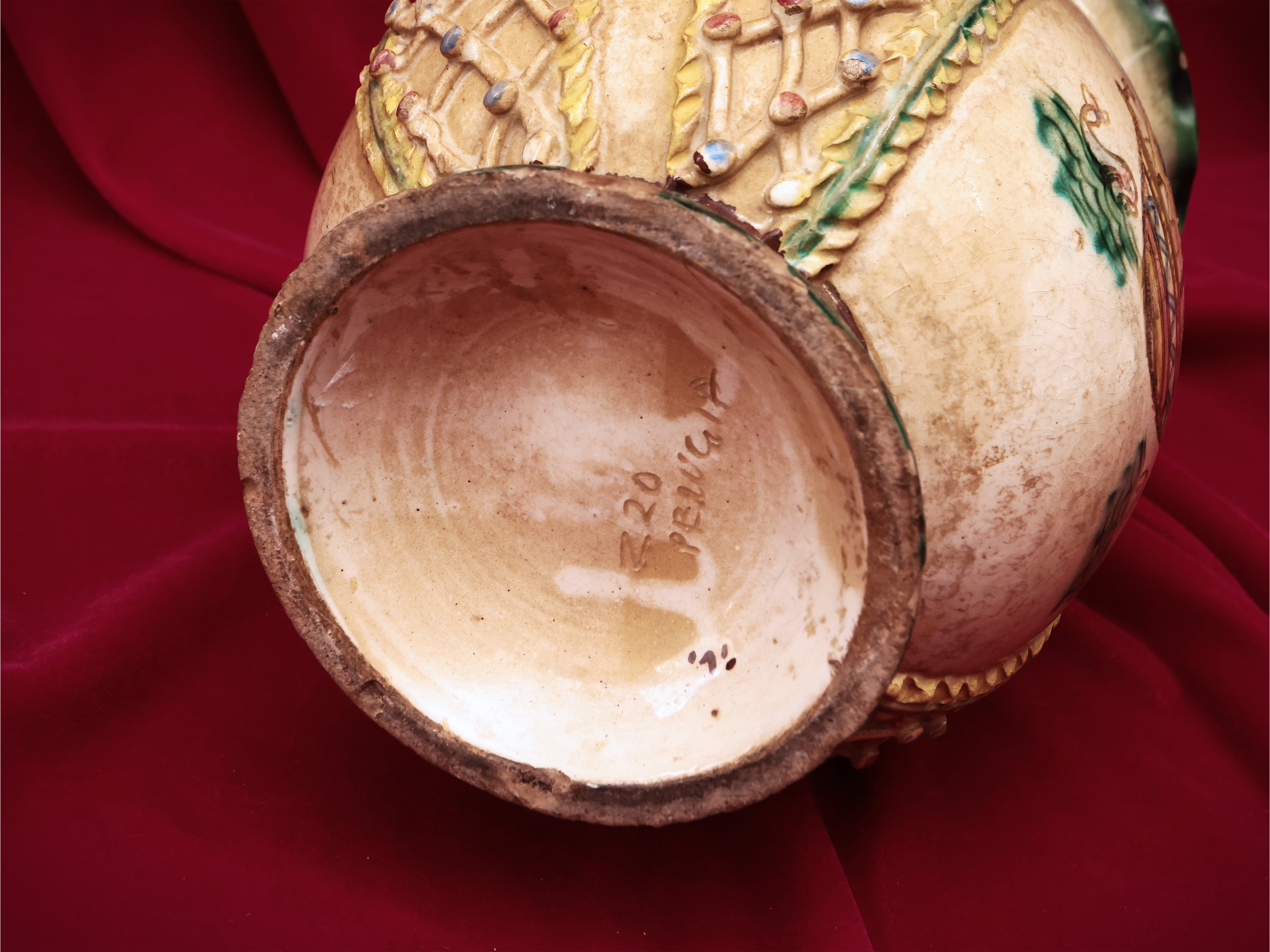 Vaso Ad Anfora in Terracotta Smalata, Probabilmente Zulimo Aretini